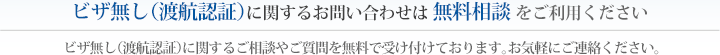 ビザ無し（ESTA（エスタ））に関するお問い合わせは無料相談をご利用ください